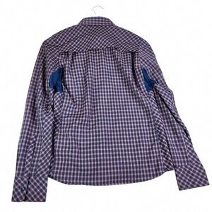 Icebreaker Blue and Pink Plaid Casual Shirt